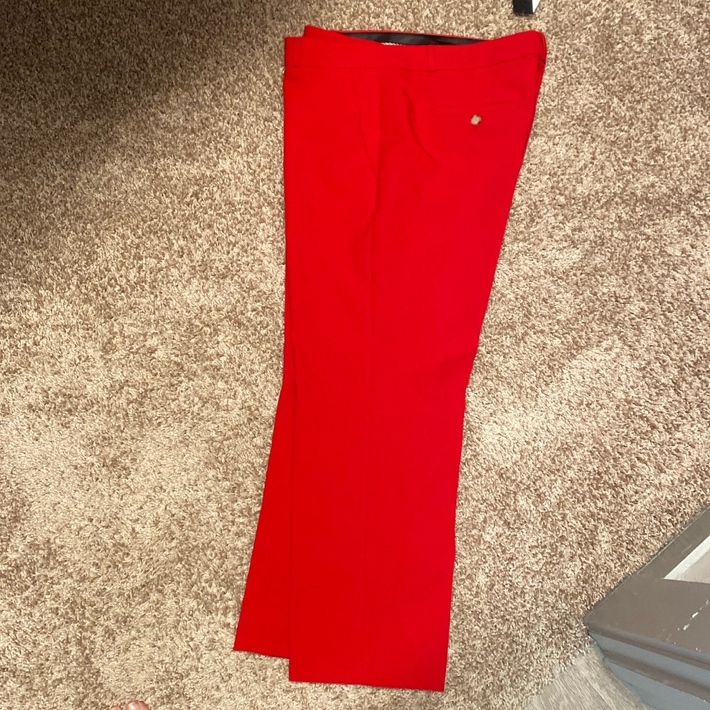 NWT Banana Republic Avery Straight-Fit in red, size 14.